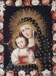 Madonna y el niño con pájaro